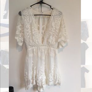 Lace jumper - cream